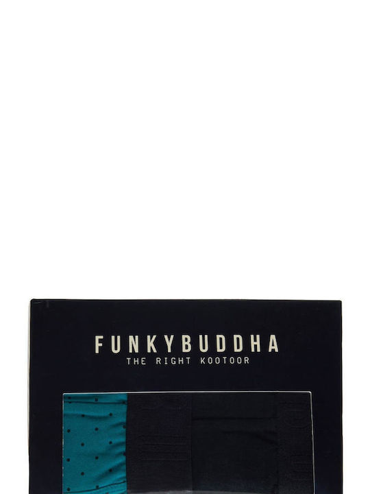 Funky Buddha Herren Boxershorts Schwarz 2Packung