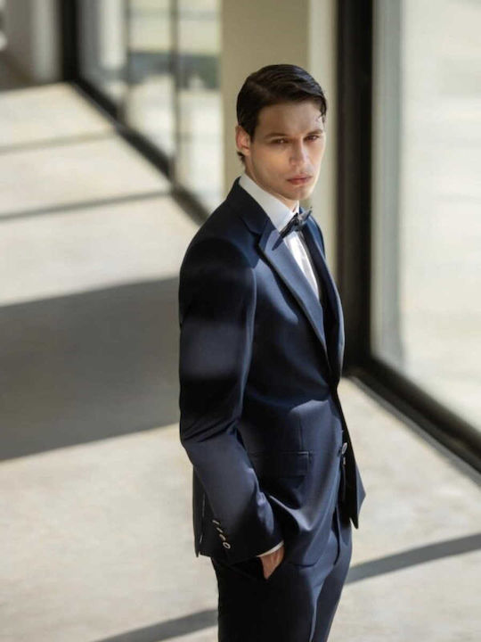 Venezzia Summer Men's Groom's Suit with Vest Navy Blue
