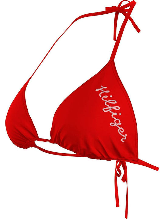 Tommy Hilfiger Triangle Bikini Top Red