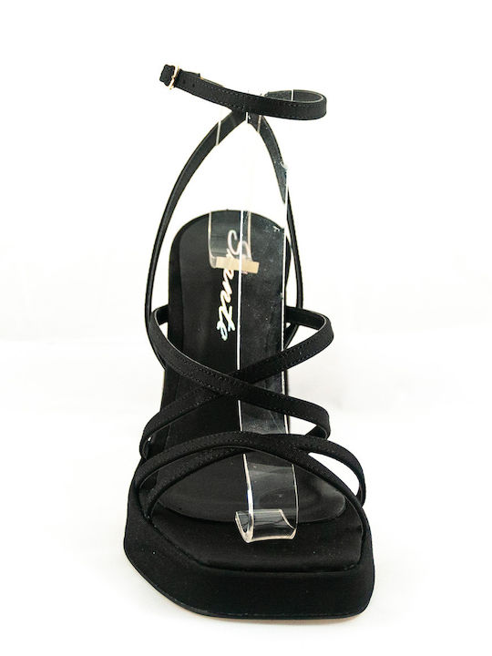 Fabric Sandals Black