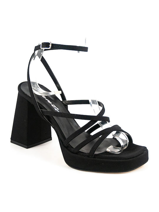 Fabric Sandals Black