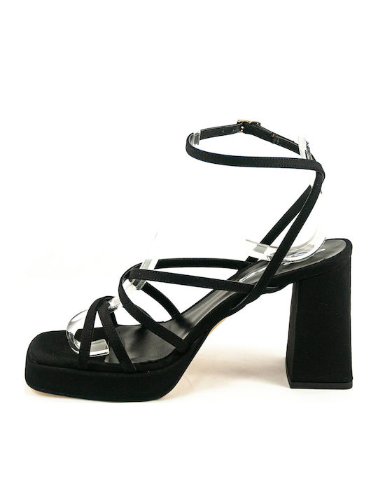 Fabric Sandals Black