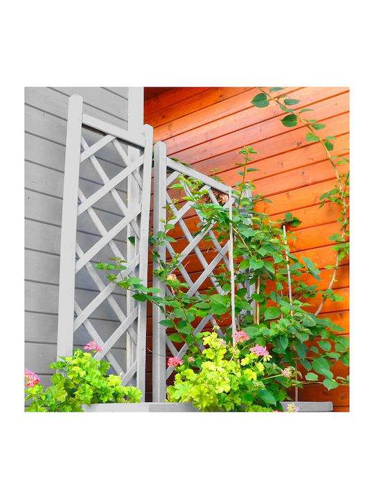 Garden Flowerpot Trellis Made of Wood with Rhombus Grid Design in Beige Colour 70x120cm