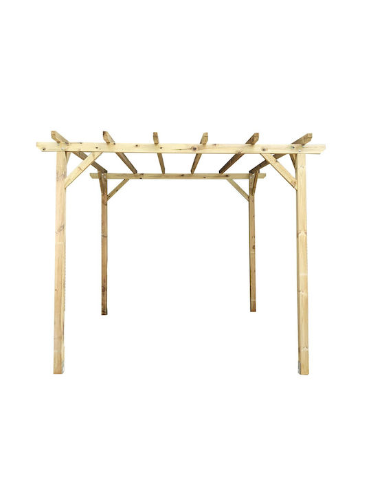 Πέργκολα Κήπου από Ξύλο με Οροφή 400x400cm