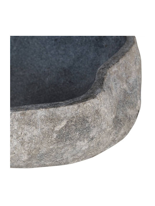 vidaXL River Stone Надеждна мивка Камък 38x29x12см Сив