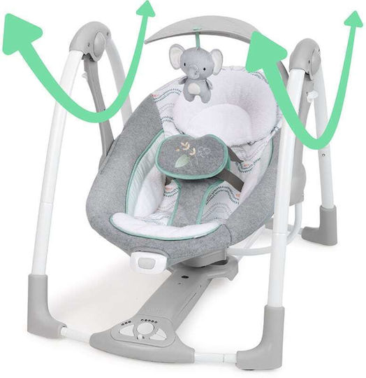 Ingenuity Electric Relax pentru Bebeluși Leagăn ConvertMe Swing-2-Seat cu Muzică și Vibrații Swell pentru Copil până la 9kg