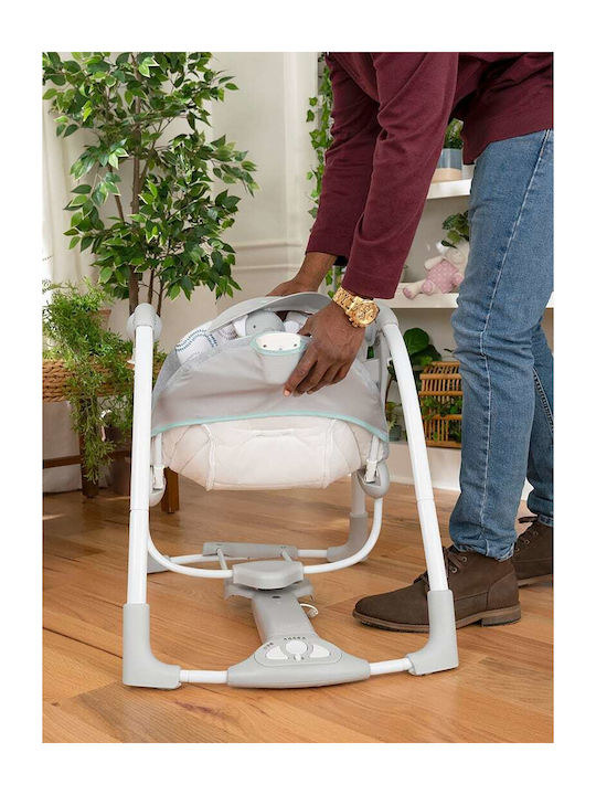 Ingenuity Electric Relax pentru Bebeluși Leagăn ConvertMe Swing-2-Seat cu Muzică și Vibrații Swell pentru Copil până la 9kg