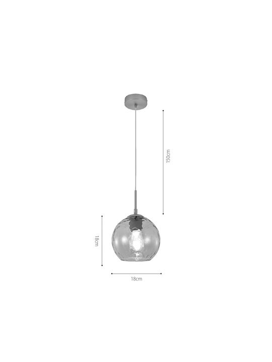 Inlight Pendant Light Transparent Ball with Socket E27 18x18cm