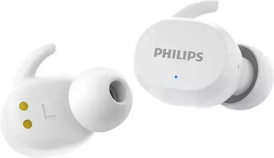 Philips TAT3216 Earbud Bluetooth Handsfree Căști cu Rezistență la Transpirație și Carcasă de Încărcare Alb