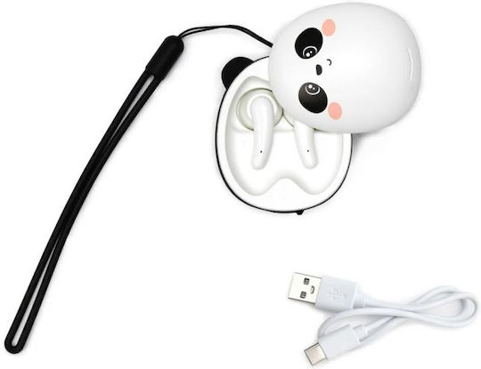 Legami Milano Be Free Earbud Bluetooth Handsfree Ακουστικά με Θήκη Φόρτισης Panda