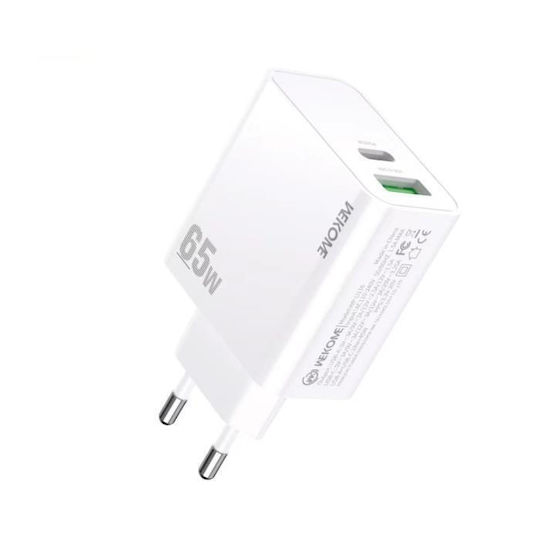 WK Φορτιστής Χωρίς Καλώδιο με Θύρα USB-A και Θύρα USB-C 20W Quick Charge 3.0 / Power Delivery Λευκός (WP-U53)