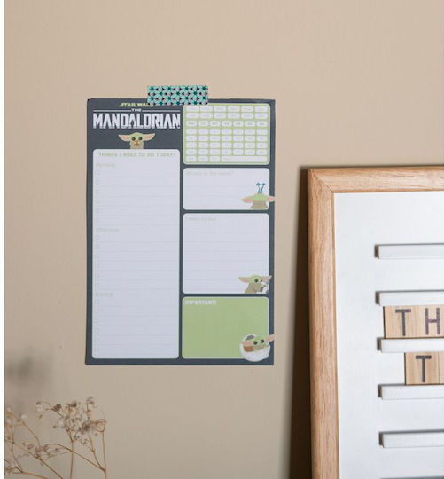 Grupo Erik Ημερήσιο Planner The Mandalorian Πράσινο 14x20εκ.