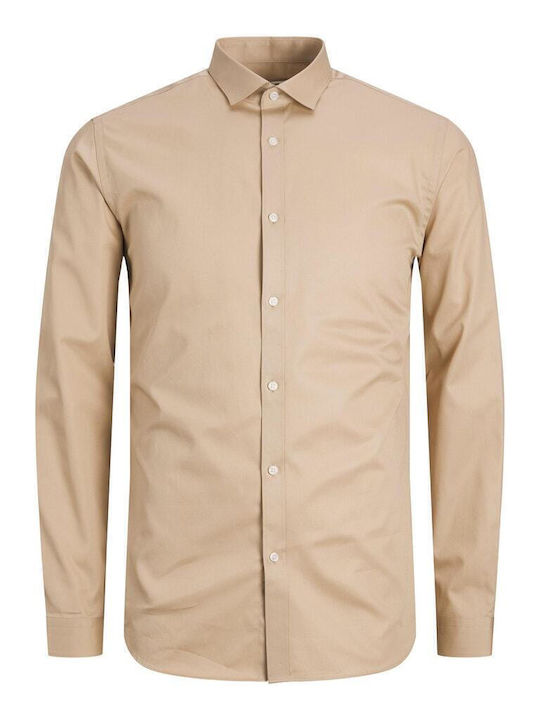 Jack & Jones Long-sleeved Cotton Shirt White Pe...