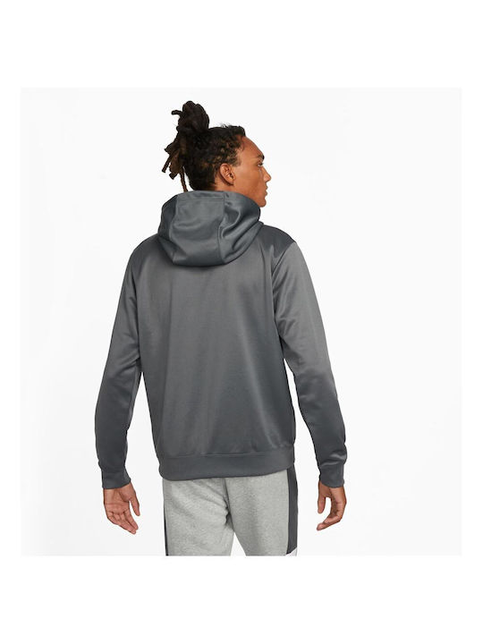 Nike Sportswear Hybrid Men's Sweatshirt Jacket with Hood and Pockets Grey / White