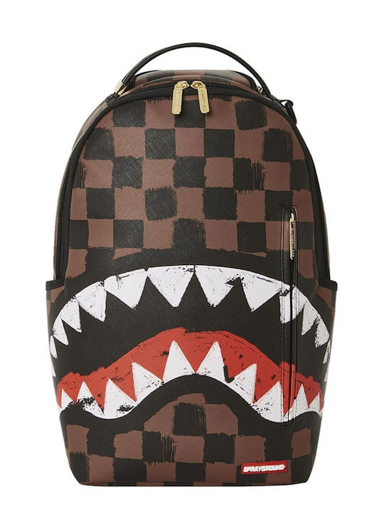 Sprayground Sharks In Paris Σχολική Τσάντα Πλάτης Γυμνασίου - Λυκείου Καφέ