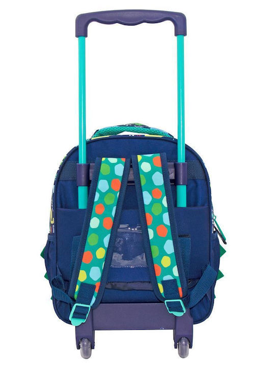 Must Dino Roar with 2 compartments School Bag Trolley Kindergarten Multicolored 8lt