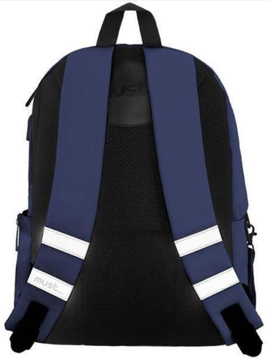 Must Monochrome School Bag Backpack Junior High-High School in Blue color