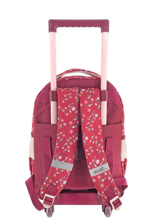 Must Luna with 3 Compartments School Bag Backpack Elementary, Elementary in Red color