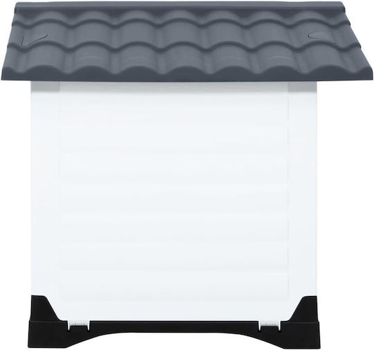 vidaXL Dog House Plastic Outdoor Gray 90.5x68x66cm