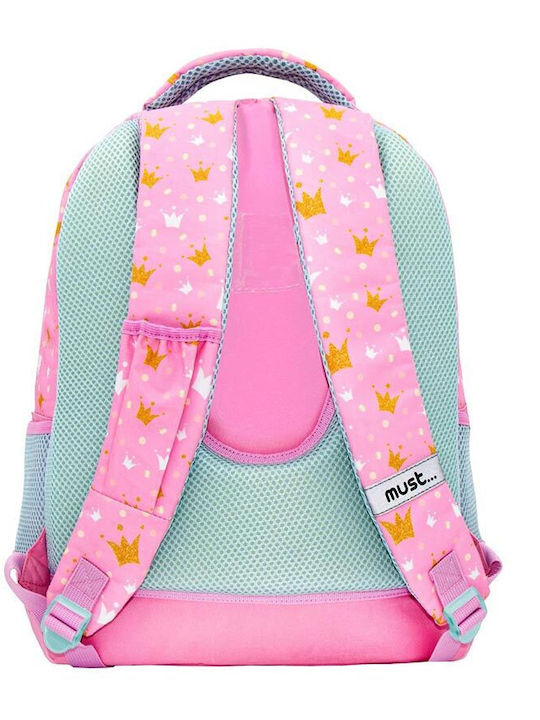 Must Little Princess with 3 Compartments School Bag Backpack Elementary, Elementary Multicolored