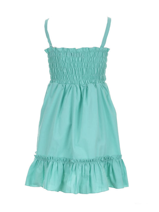 M&B Kid's Fashion Kids Dress Sleeveless Turquoise