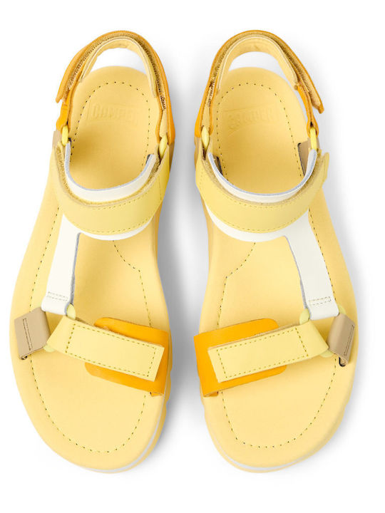 Oruga Up Γυναικεία Σανδάλια Flatforms Κίτρινα