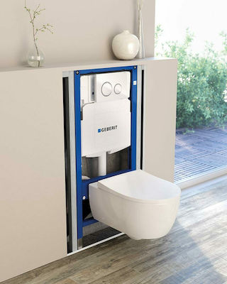 Geberit Sigma Duofix Eingebaut Kunststoff Toiletten-Spülung Rechteckig Weiß