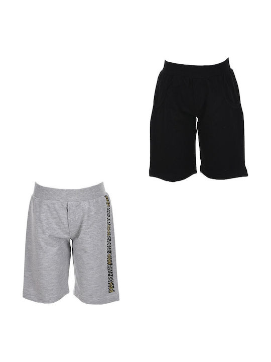 Kids' Shorts/Bermudas Fabric Grey/Black 2pcs