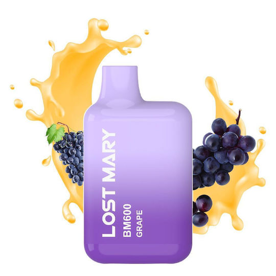 Lost Mary Einweg-E-Zigarette 600 Einweg-E-Zigaretten Grape 2ml 20mg Lila