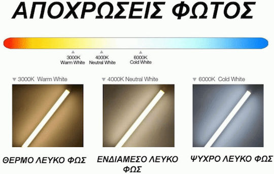 Eurolamp LED Bulb 9W Fluorescent Type 60εκ. for Socket G13 and Shape T8 Warm White 1215lm