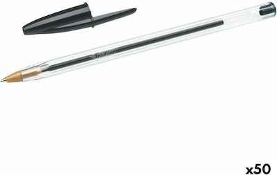 Bic Cristal Original Pen Ballpoint 1mm with Black Ink 50pcs