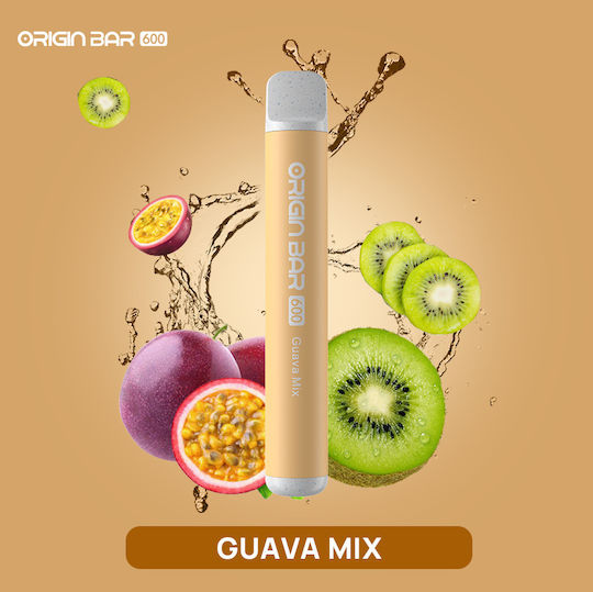 Aspire Origin Bar Ηλεκτρονικό Τσιγάρο μιας Χρήσης Εισπνοών Guava Mix 2ml 20mg Μπεζ