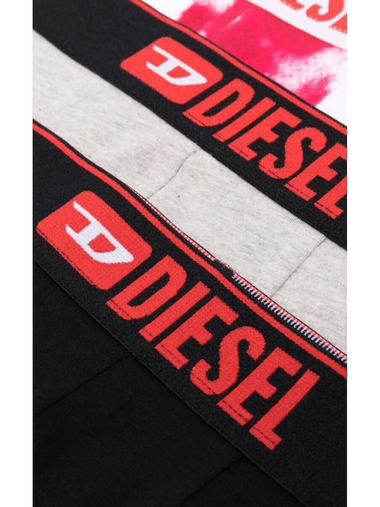 Daniel Herren Boxershorts Black/Grey/Pink mit Mustern 3Packung