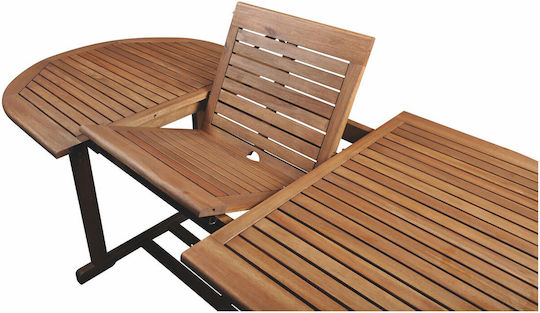 Masă De Exterior Din Salcâm Extensibilă FDZN 4004-T 150(+50)x90x75cm