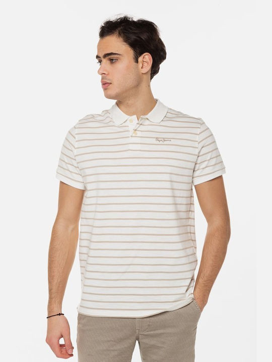 Pepe Jeans Herren Kurzarmshirt Polo Beige