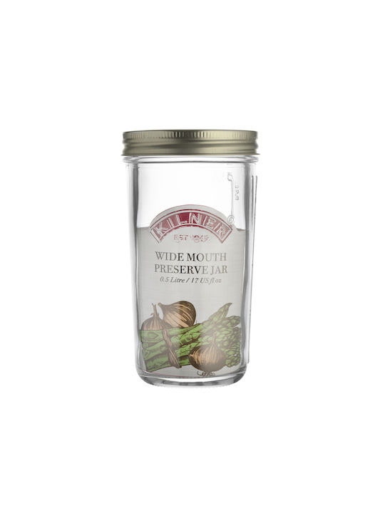 Kilner Vase General Use with Lid Glass Transparent 500ml