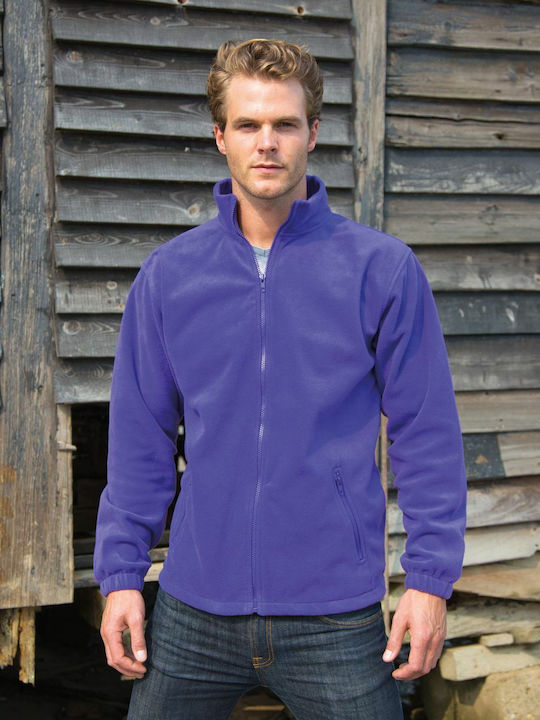 Result Men's Long Sleeve Promotional Cardigan Purple