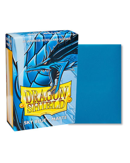 Dragon Shield Dragon Shield Japanese Size Card Sleeves Accesorii pentru Jocuri de Cărți de Schimb 60pcs Mată Albastru Cer 60 bucăți