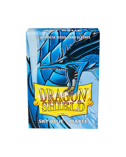 Dragon Shield Dragon Shield Japanese Size Card Sleeves Accesorii pentru Jocuri de Cărți de Schimb 60pcs Mată Albastru Cer 60 bucăți