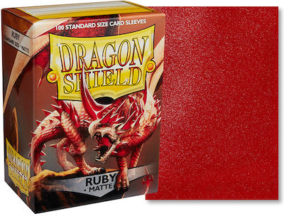 Dragon Shield Card Sleeves Accesorii pentru Jocuri de Cărți de Schimb Matte Standard Ruby 100 bucăți ART11037