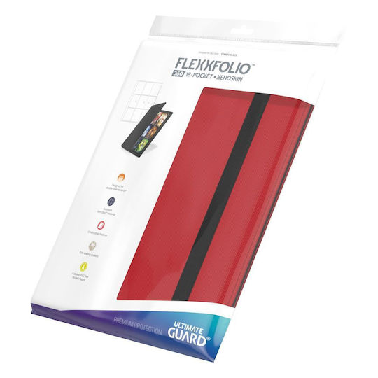 Ultimate Guard Flexxfolio 360 Подвързия 9-джобна Стандартен Размер Червено