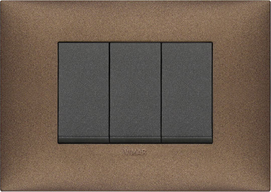 Vimar Recessed Wall Switch Single Without Frame Black