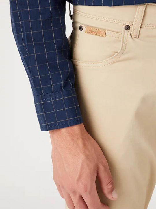 Gabardine Ανδρικό Παντελόνι Τζιν με Slim Straight Εφαρμογή Μπεζ
