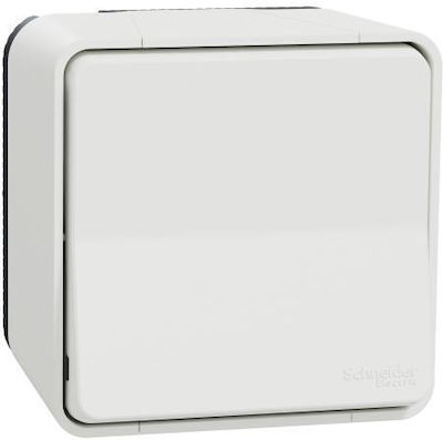 Schneider Electric Mureva Styl External Electrical Lighting Wall Switch no Frame Basic Aller Retour Waterproof White