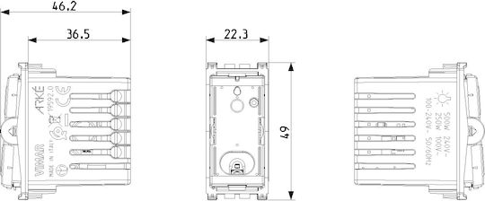 Vimar Arke Recessed Switch Mechanism Lighting