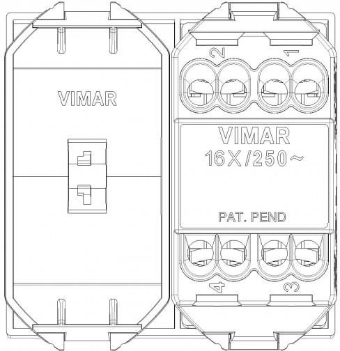Vimar Recessed Wall Switch Single Without Frame Aller Retour Black