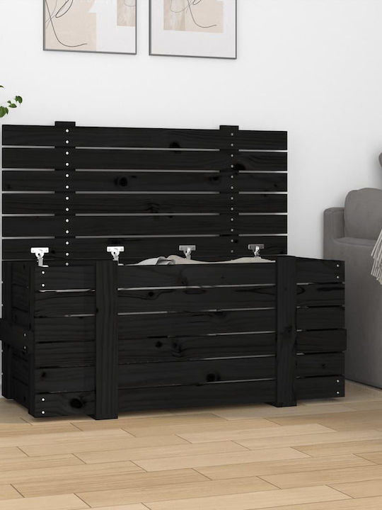 vidaXL Outdoor Storage Box Black L91xW40.5xH42cm
