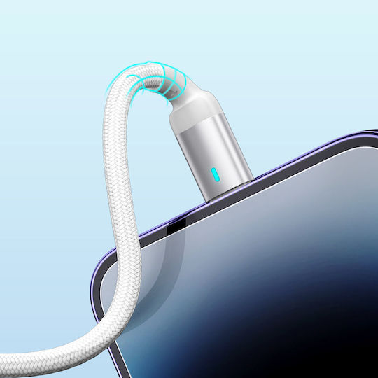 Joyroom S-CL020A10 Geflochten USB-C zu Lightning Kabel 20W Weiß 1.2m