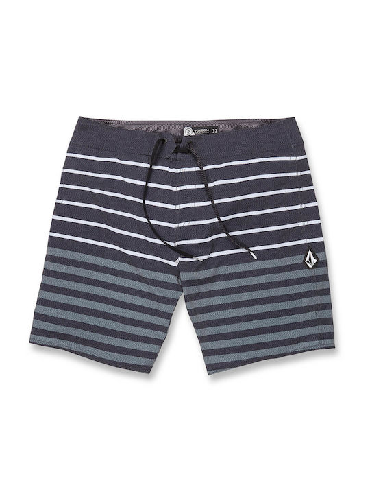 Volcom Men's Swimwear Bermuda Black Striped