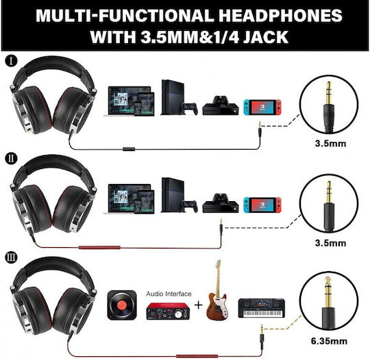 OneOdio Studio Pro 50 Ενσύρματα Over Ear Ακουστικά Μαύρα